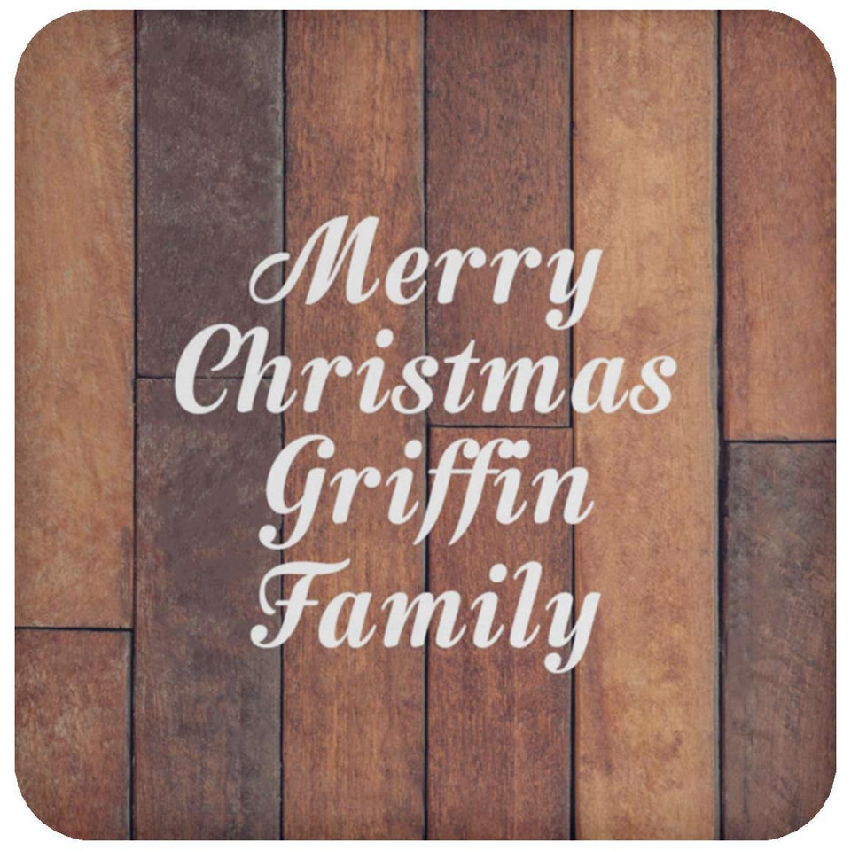Merry Christmas Griffin Family - Drink Coaster E