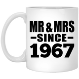 57th Anniversary Mr & Mrs Since 1967 - 11 Oz Coffee Mug