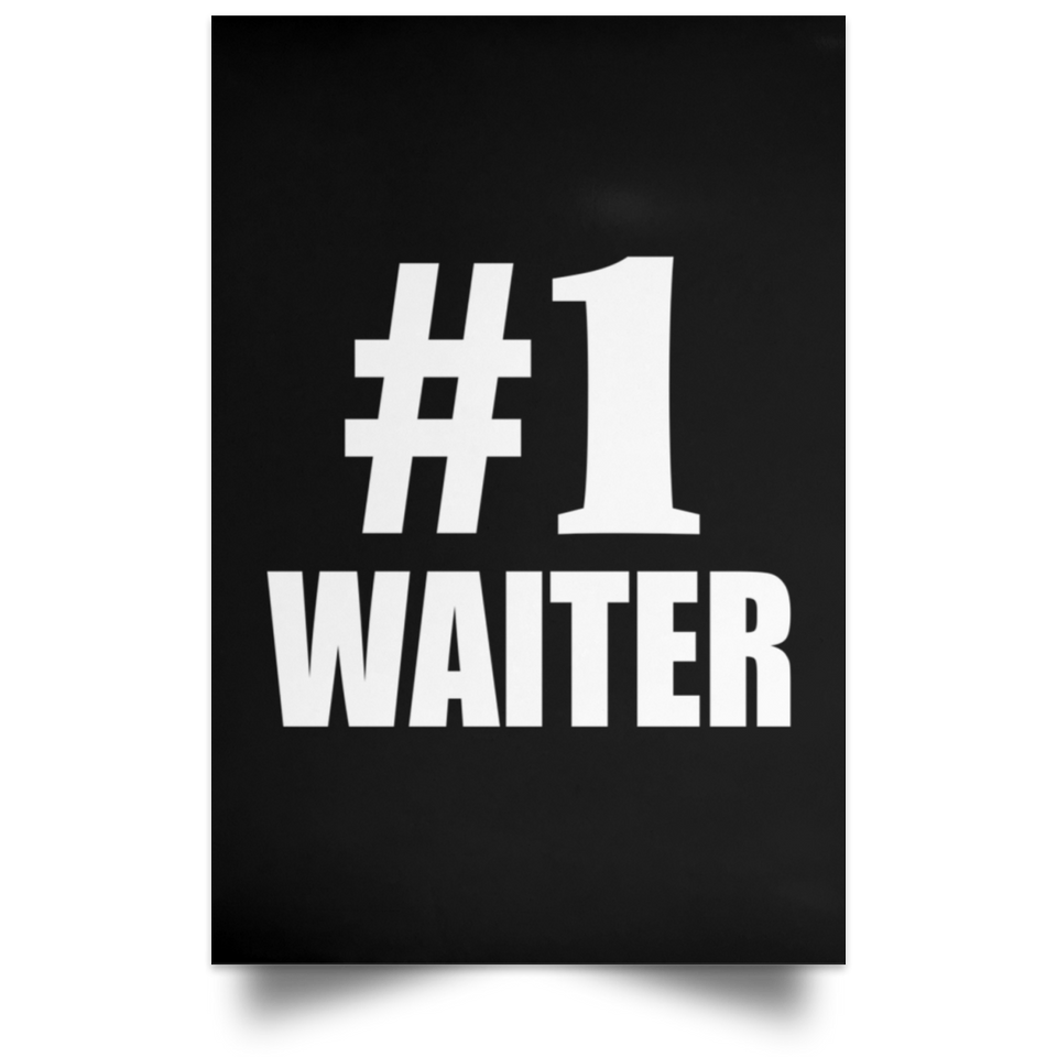 Number One #1 Waiter - Poster Portrait