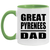 Great Pyrenees Dad - 11oz Accent Mug Green