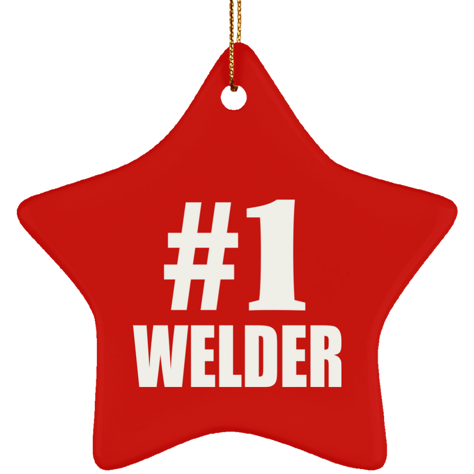 Number One #1 Welder - Star Ornament