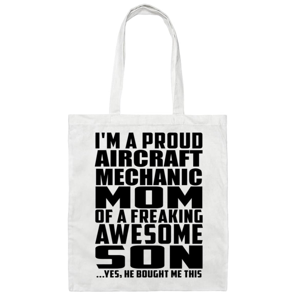 Proud Aircraft Mechanic Mom Of Awesome Son - Tote Bag White