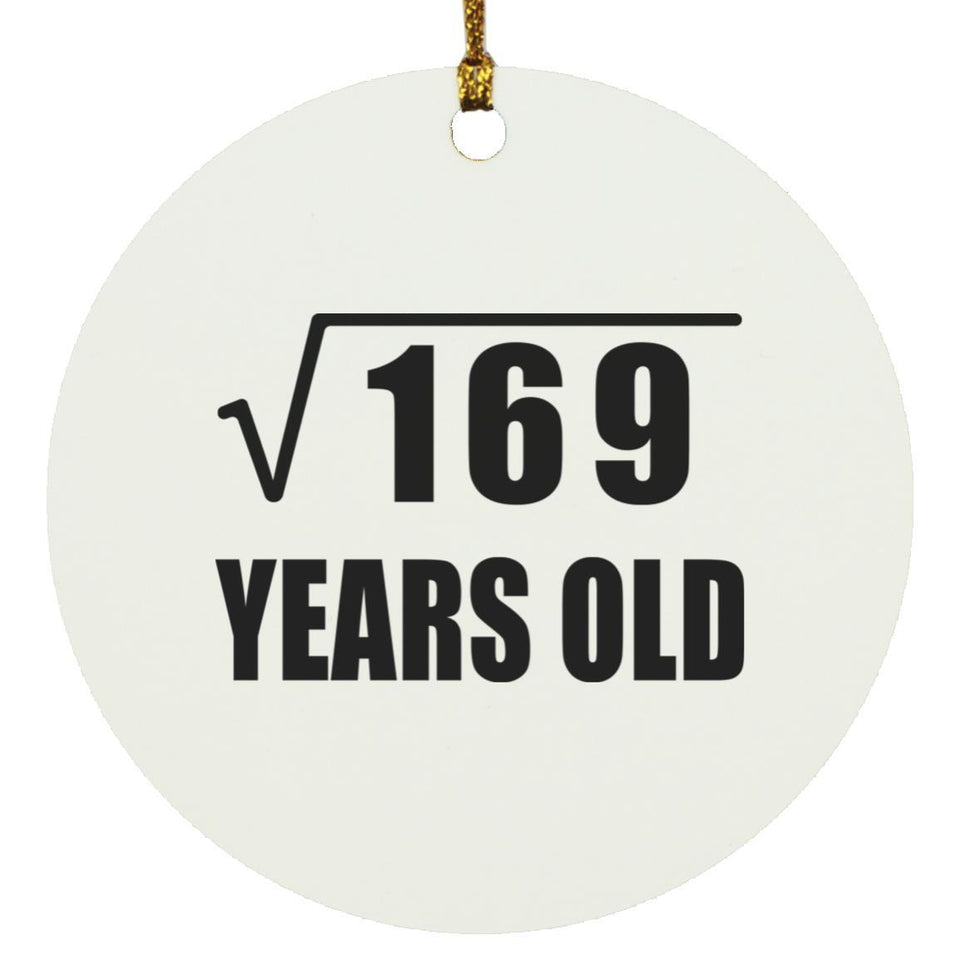13th Birthday Square Root of 169 Years Old - Circle Ornament