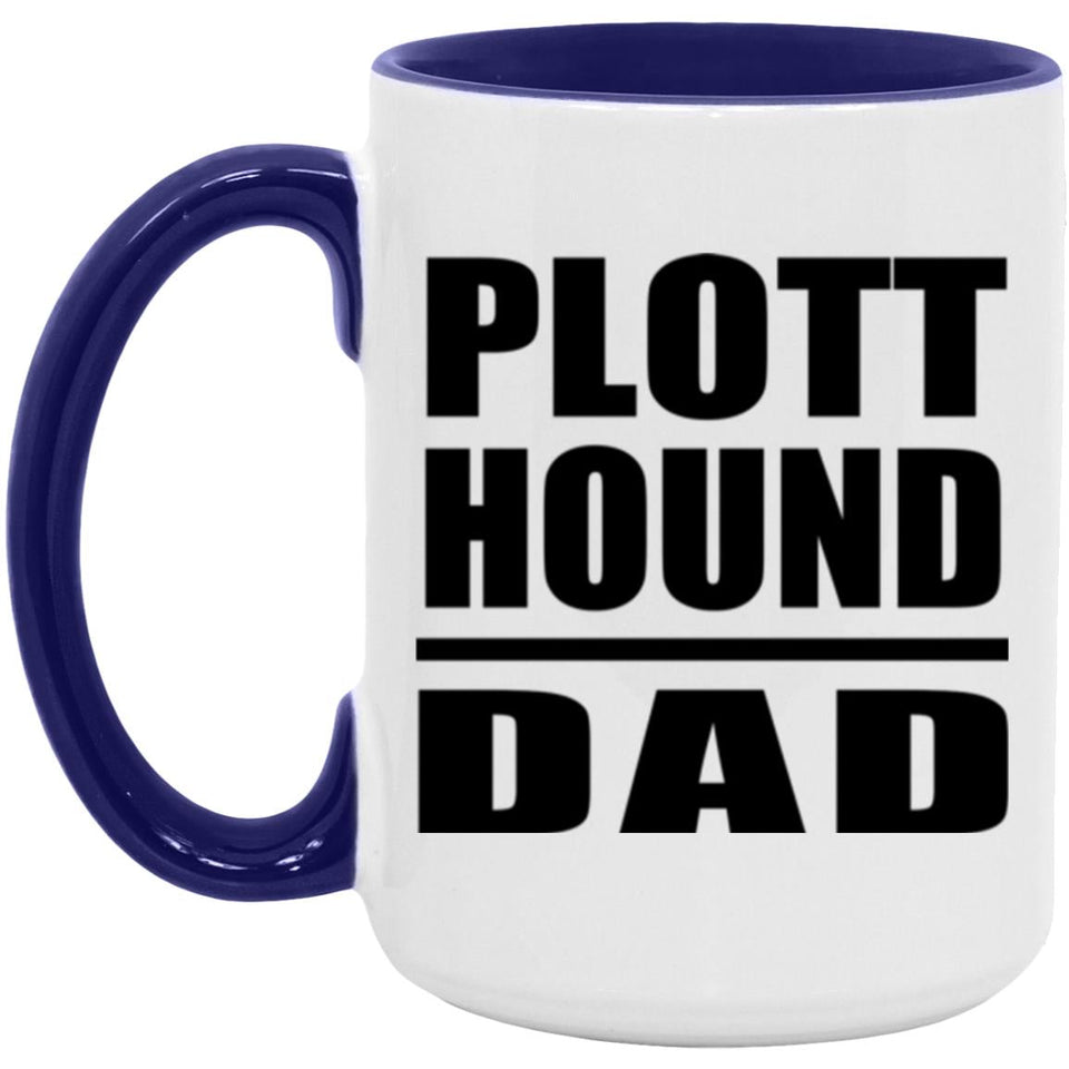 Plott Hound Dad - 15oz Accent Mug Purple