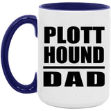 Plott Hound Dad - 15oz Accent Mug Purple
