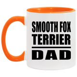 Smooth Fox Terrier Dad - 11oz Accent Mug Orange