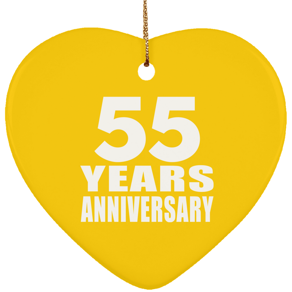 55th Anniversary 55 Years - Heart Ornament