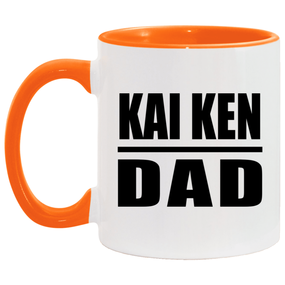 Kai Ken Dad - 11oz Accent Mug Orange