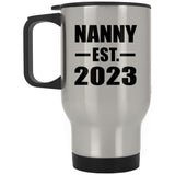 Nanny Established EST. 2023 - Silver Travel Mug