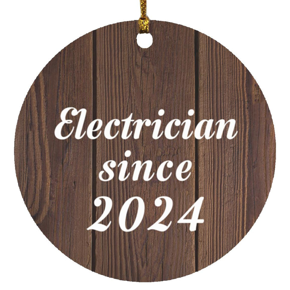 Electrician Since 2024 - Circle Ornament D