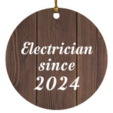 Electrician Since 2024 - Circle Ornament D