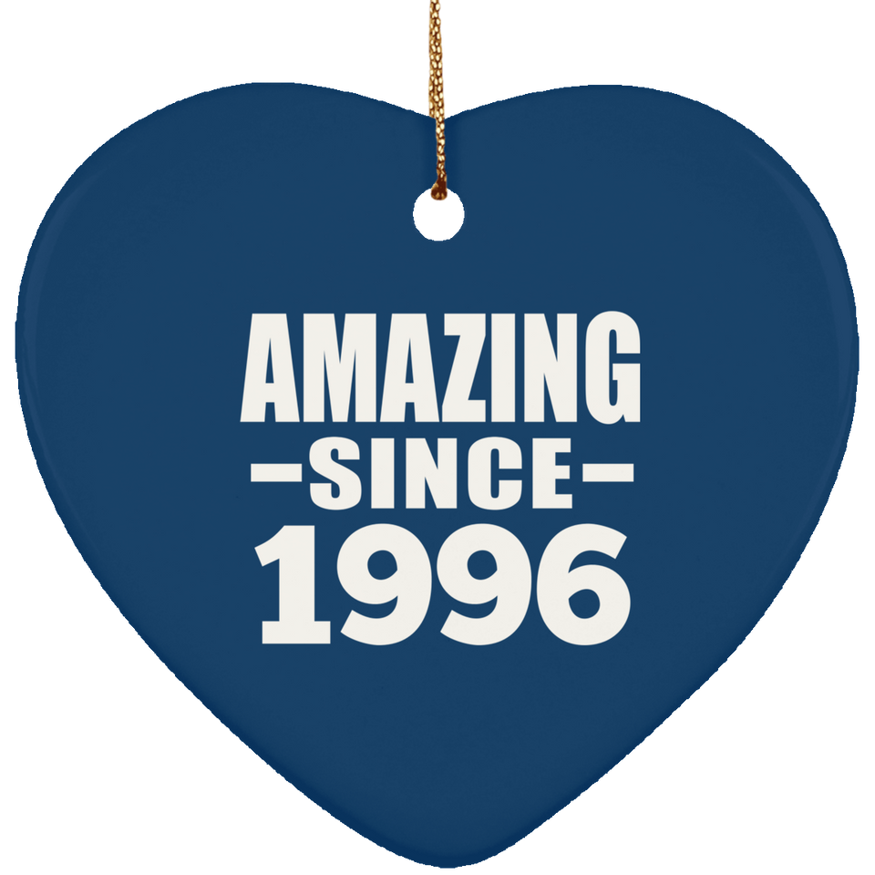28th Birthday Amazing Since 1996 - Heart Ornament