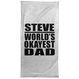 Steve World's Okayest Dad - Hand Towel