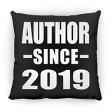 Author Since 2019 - Throw Pillow Black
