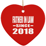 Father In Law Since 2018 - Heart Ornament