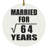 8th Anniversary Married For Square Root of 64 Years - Circle Ornament