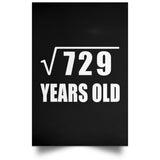 27th Birthday Square Root of 729 Years Old - Poster Portrait