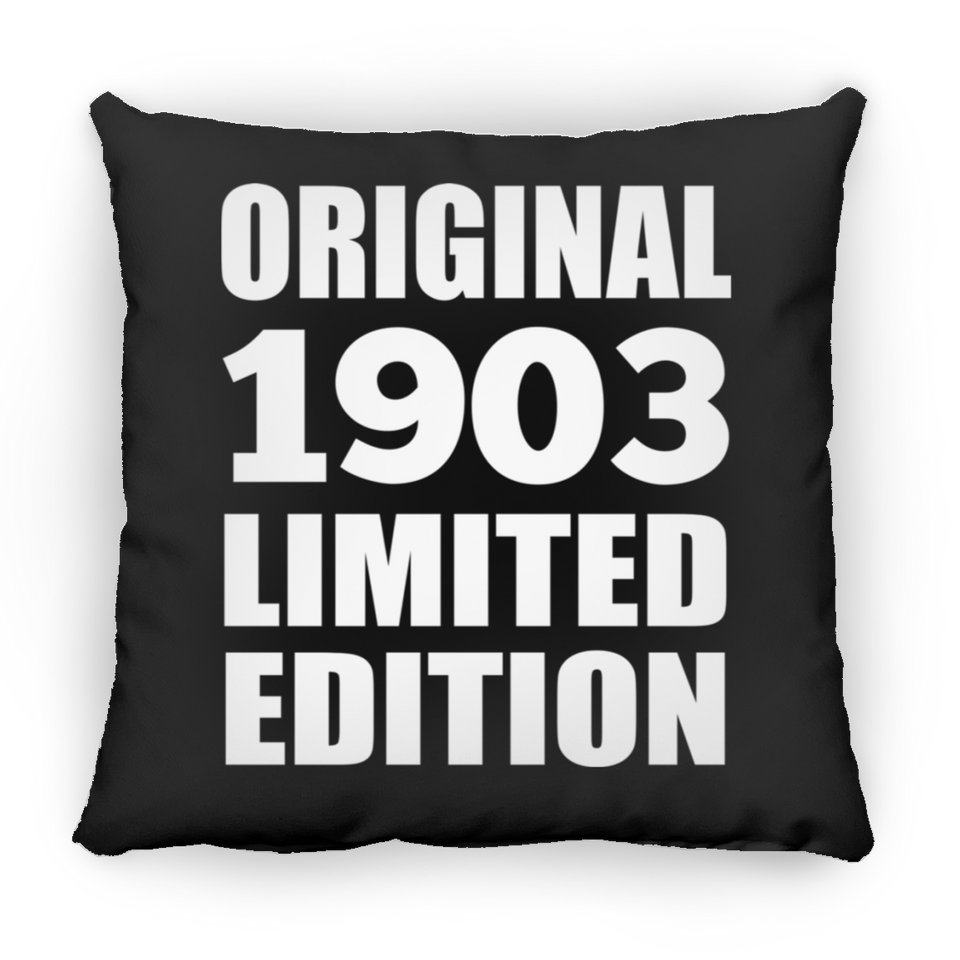 121st Birthday Original 1903 Limited Edition - Throw Pillow Black