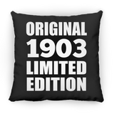 121st Birthday Original 1903 Limited Edition - Throw Pillow Black