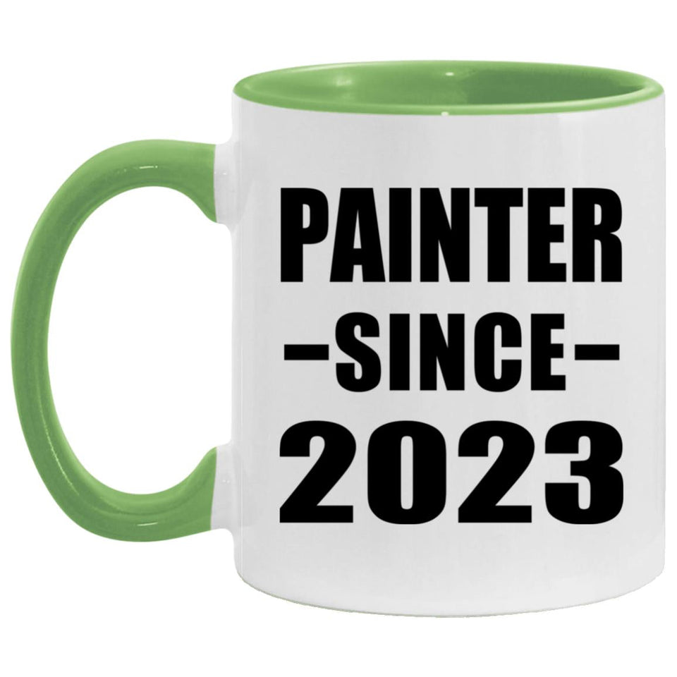 Painter Since 2023 - 11oz Accent Mug Green