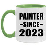 Painter Since 2023 - 11oz Accent Mug Green
