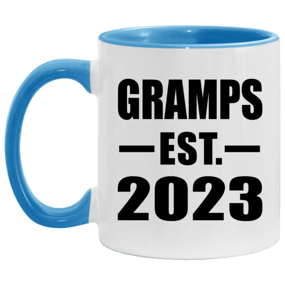 Gramps Established EST. 2023 - 11oz Accent Mug Blue