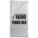 40th Birthday Square Root of 1600 Years Old - Hand Towel