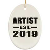 Artist Established EST. 2019 - Oval Ornament