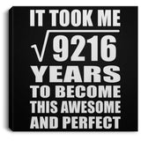 96th Birthday Took Square Root of 9216 Years To Awesome - Canvas Square