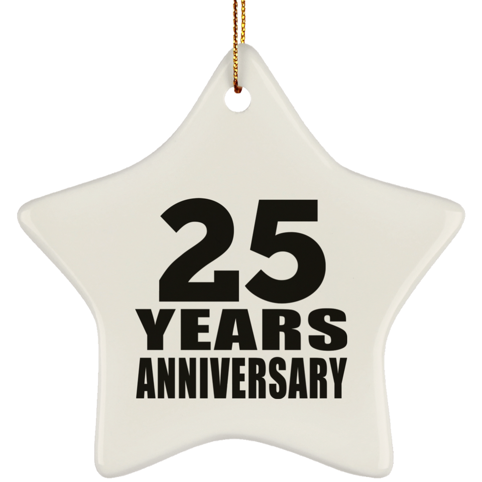 25th Anniversary 25 Years - Star Ornament