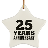 25th Anniversary 25 Years - Star Ornament
