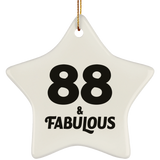 88th Birthday 88 & Fabulous - Star Ornament