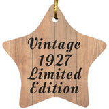 97th Birthday Vintage 1927 Limited Edition - Star Ornament C