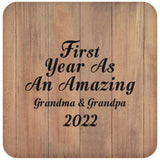 First Year As An Amazing Grandma & Grandpa 2022 - Drink Coaster C