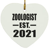 Zoologist Established EST. 2021 - Heart Ornament