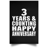 Happy 3rd Anniversary 3 Years & Counting - Poster Portrait