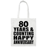 Happy 80th Anniversary 80 Years & Counting - Tote Bag White