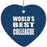 World's Best Colleague - Heart Ornament