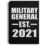 Military General Established EST. 2021 - Canvas Portrait