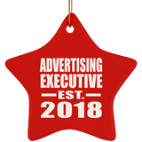 Advertising Executive Established EST. 2018 - Star Ornament