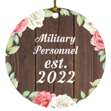 Military Personnel Established Est. 2022 - Circle Ornament A