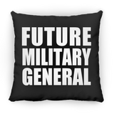 Future Military General - Throw Pillow Black