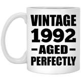 32nd Birthday Vintage 1992 Aged Perfectly - 11oz Coffee Mug