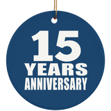 15th Anniversary 15 Years Anniversary - Circle Ornament