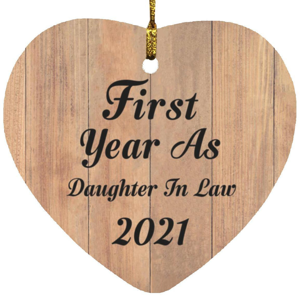 First Year As Daughter In Law 2021 - Heart Ornament C