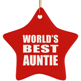 World's Best Auntie - Star Ornament