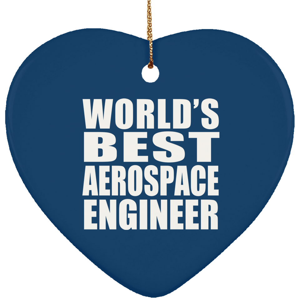 World's Best Aerospace Engineer - Heart Ornament