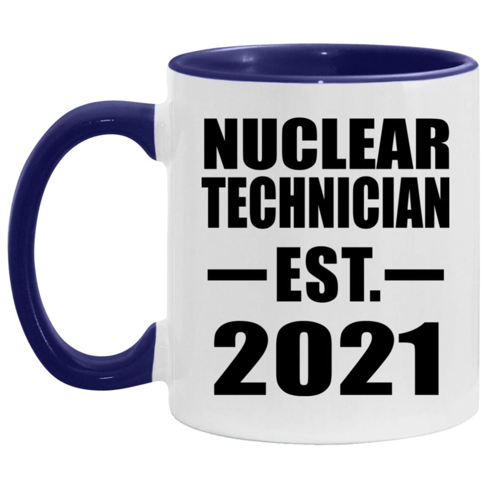 Nuclear Technician Established Est. 2021 - 11oz Accent Mug Purple
