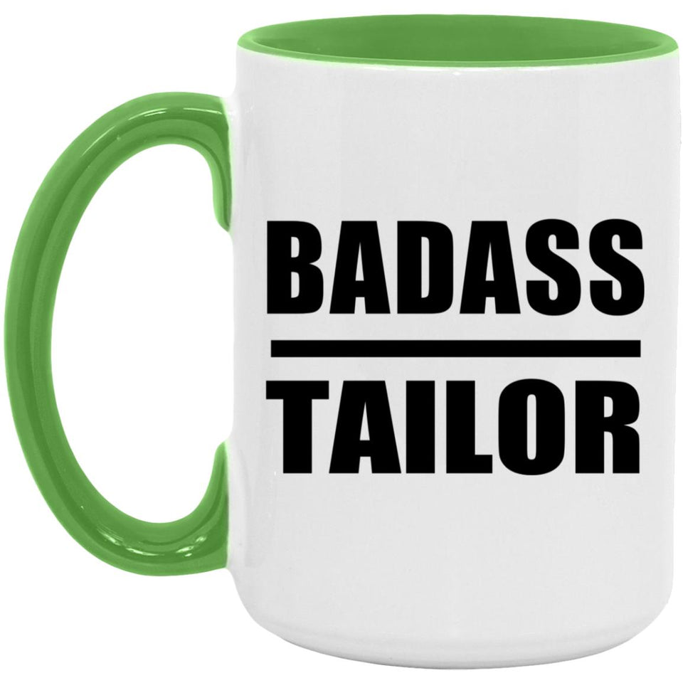 Badass Tailor - 15oz Accent Mug Green