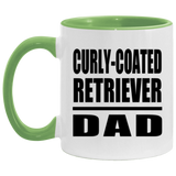 Curly-Coated Retriever Dad - 11oz Accent Mug Green
